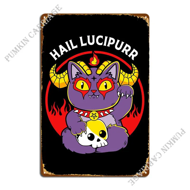 

ГРАД Lucipurr металлический плакат Настенный декор бар фотоплакат