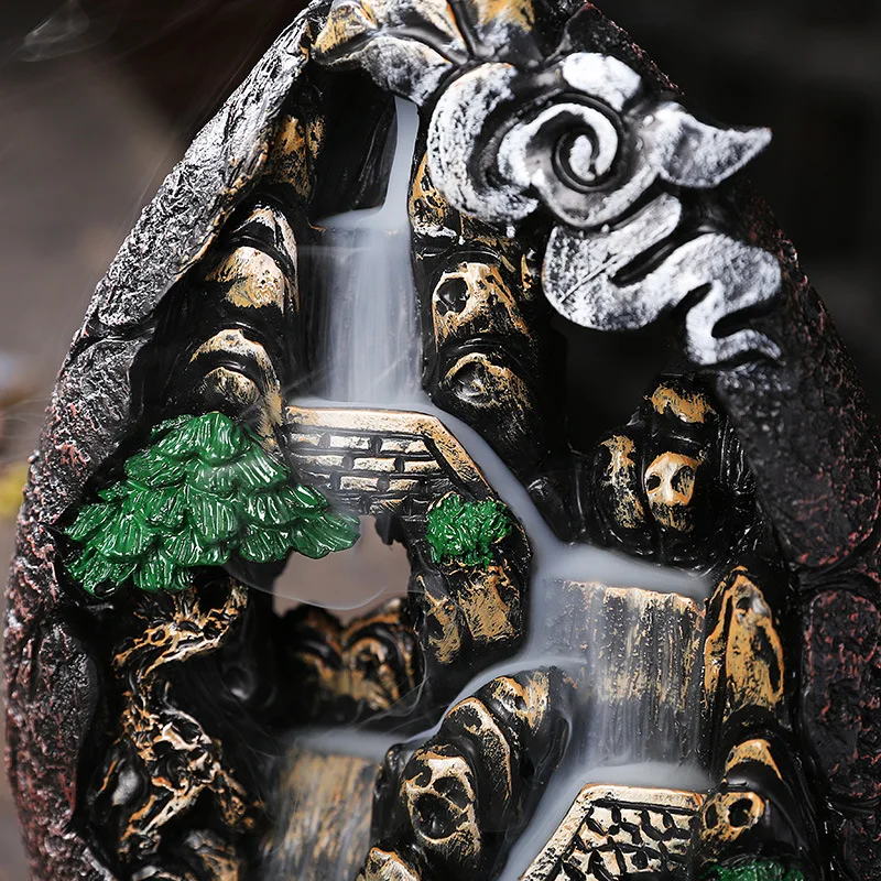 С 20 конусами дзен благовония дракон из смолы украшение для дома горелка