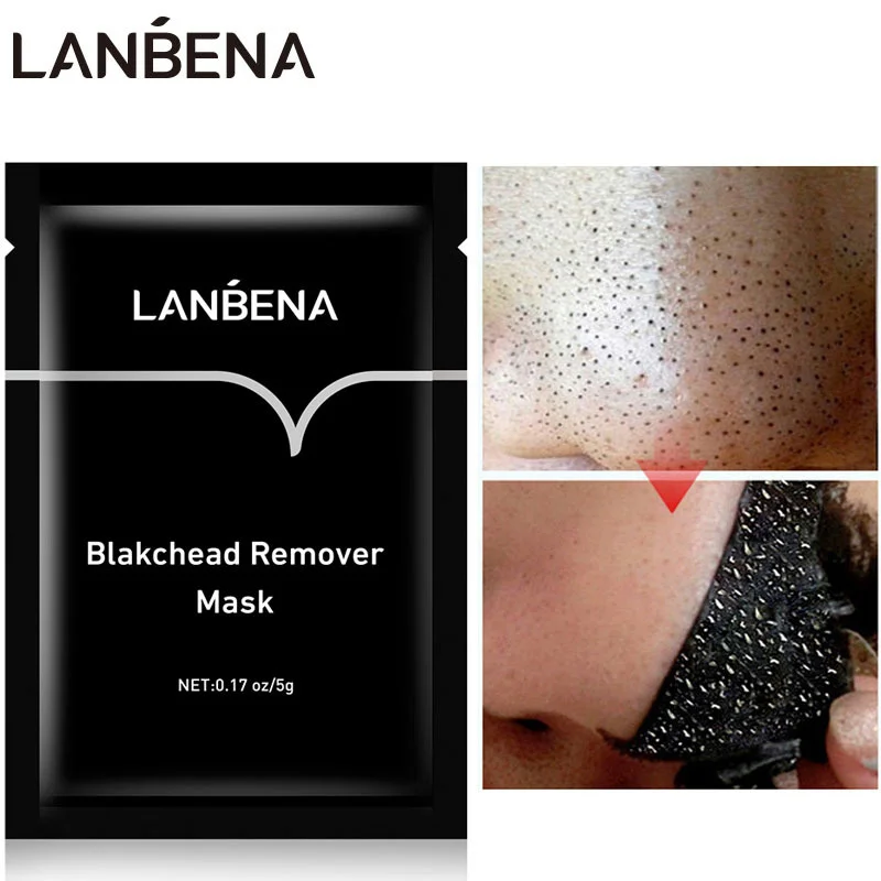 

8PCS LANBENA Blackhead Remover Nose Masks Deep Clean Remover Acne Grease From Pores Acne Treatments Oil Control Skin Care