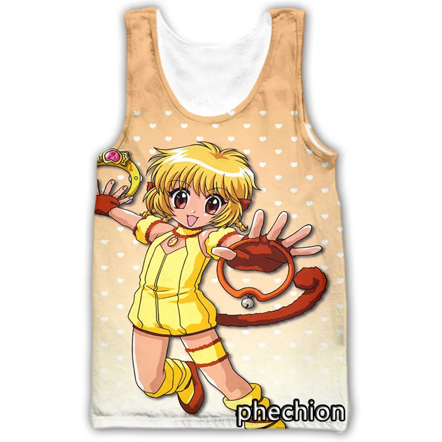 Phechion Токио Mew 3D печатная повседневная майка Верхняя Нижняя рубашка рубашки