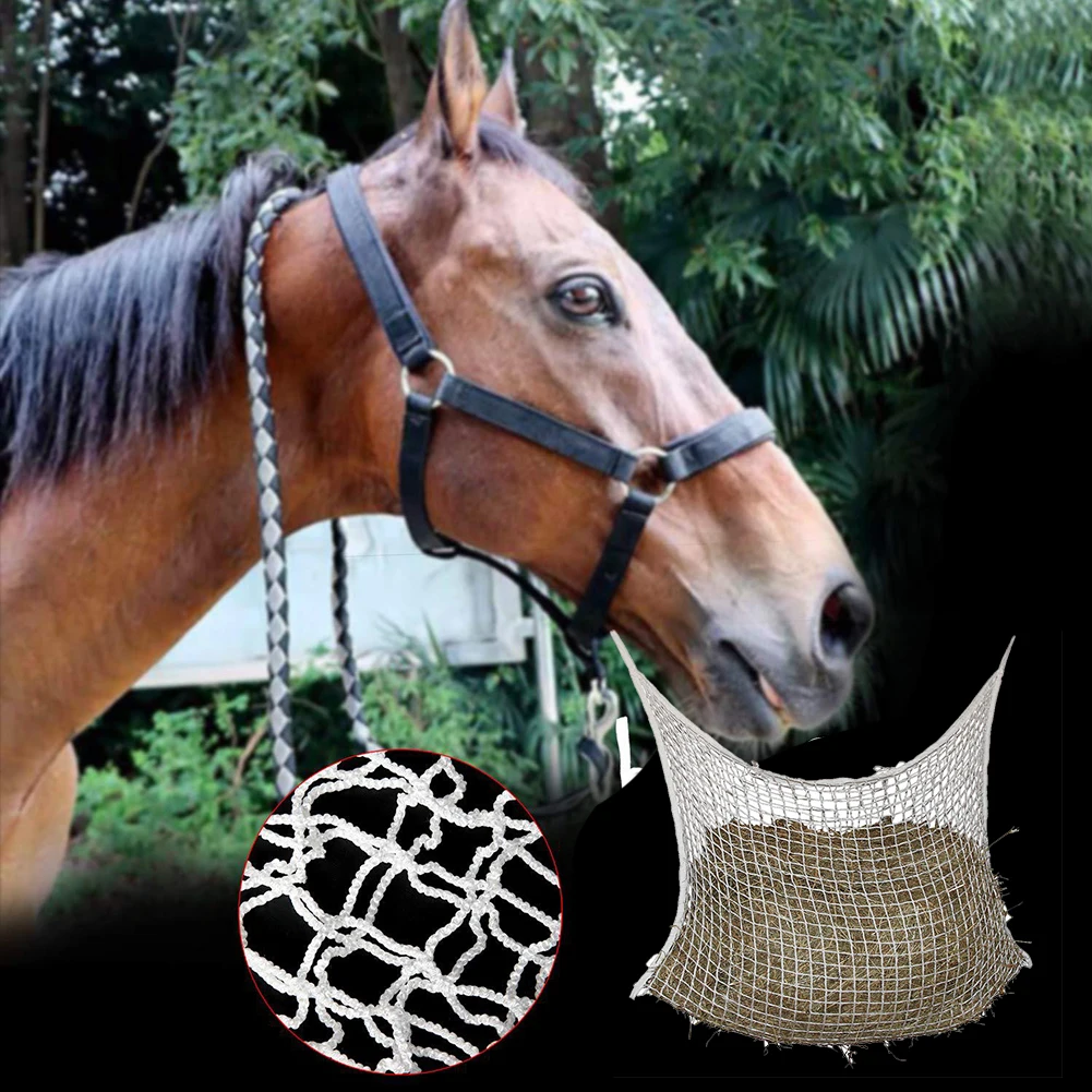 

Home Small Hole Wear Resistant Mesh Net Horse Feeding Braided Nylon Farm Space Saving Storage Cattle Large Capacity Hay Bag