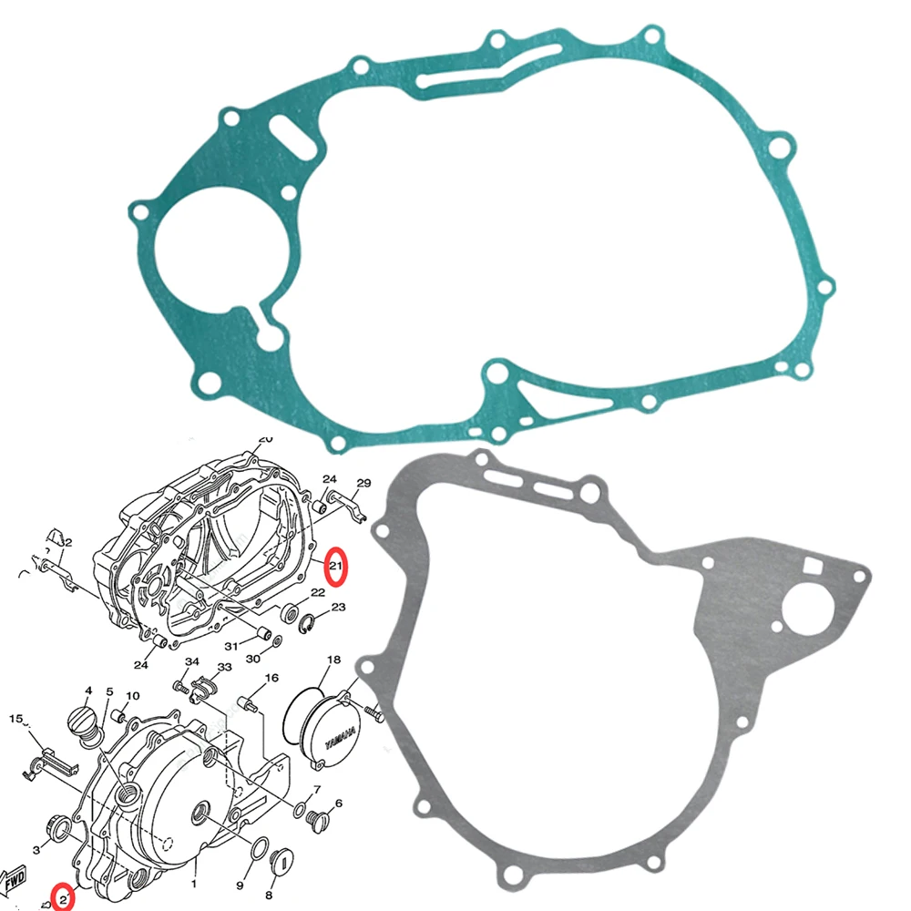 Clutch Cover Gasket For Yamaha Xvs650 V-star 98-17 Dragstar 