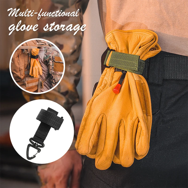 

Multi-purpose Nylon Gloves Hook Work Gloves Safety Clip Outdoor Tactical Gloves Climbing Rope Anti-lost Camping Hanging Buck