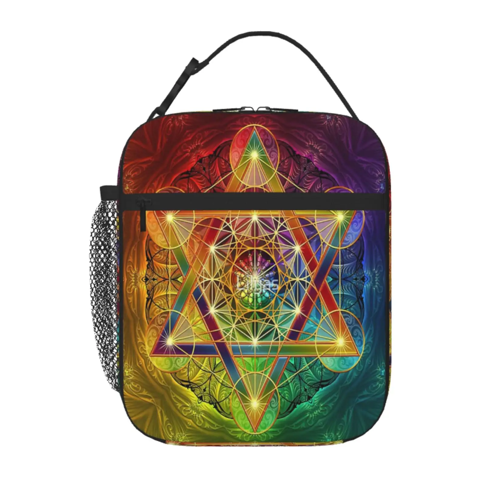 

Metatron's Cube With Merkabah And Flower Of Life Lunch Bag Lunch Bags For Women Insulated Bag Thermal Lunch Box Lunch Box