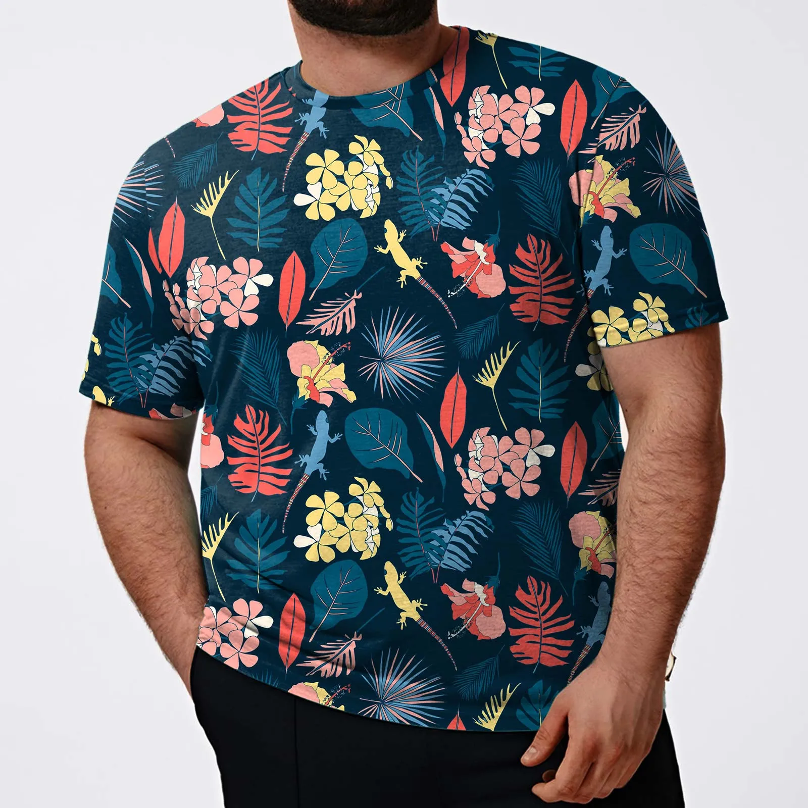 

Мужские летние футболки с коротким рукавом и круглым вырезом, размеры 2xl-8xl