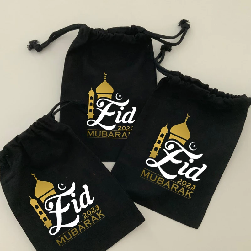 

5pcs 2023 Eid Ramadan Mubarak gift present bag happy Al Adha Muslim Islamic Kareem Iftar party Church Religious decoration favor