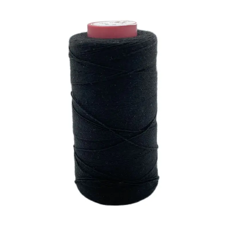 1 roll Black cotton thread hair weave thread with gift 1 pc 6.5cm C curved needle
