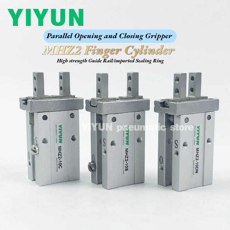 

MHZ2-10D/10S/10C/10CM/10S2K/10S2M/20D/20D1/25D/25D1/25D2/25D3/32D MHZL2-10S MHZA2-6S1H Double acting finger cylinder MHZ series
