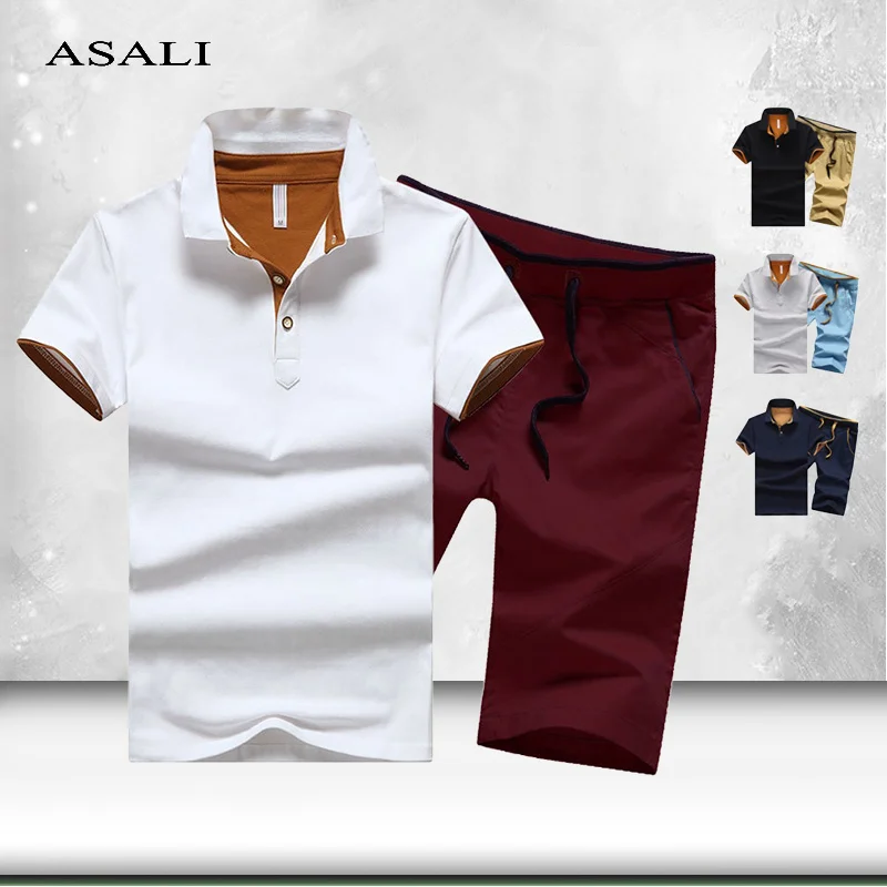 

Мужская футболка и шорты, повседневные пляжные шорты и рубашка-поло в стиле Харадзюку, брендовая футболка, уличная одежда в стиле хип-хоп, сп...