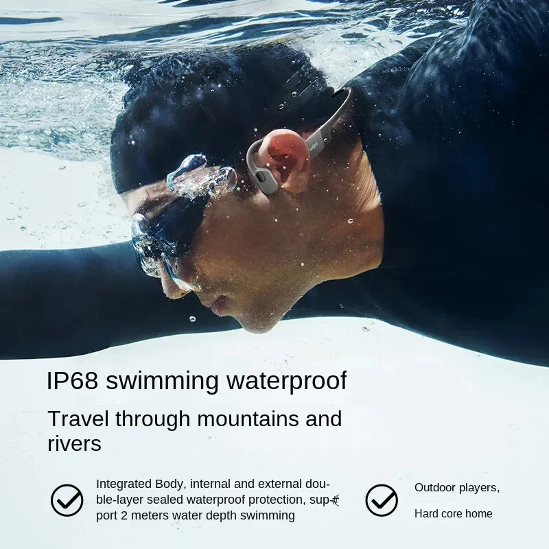 Фото Водонепроницаемые наушники SHOKZ OpenSwim Pro с костной проводимостью MP3 для плавания — беспроводные наушники с открытыми ушами S710 №2
