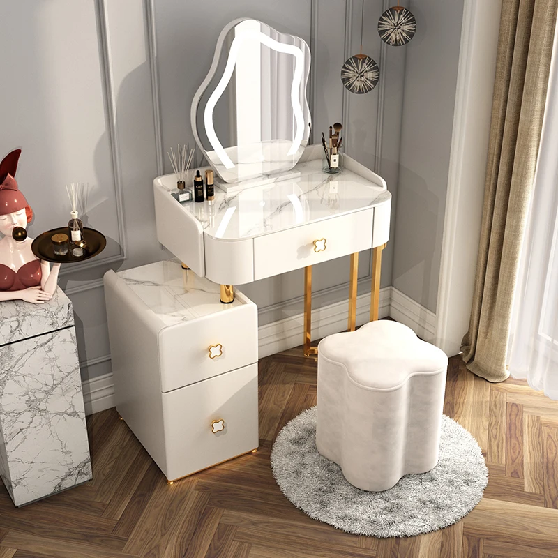 

Зеркало для хранения, туалетный столик, роскошный современный скандинавский туалетный столик для макияжа, выдвижной ящик для спальни, домашняя мебель