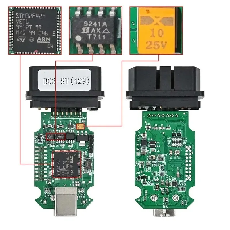 Фото REAL 5053 True 2nd Gen HEX V2 VAGCOM VCDS Интерфейс STM32F429 Многоязычный диагностический кабель для автомобилей №3