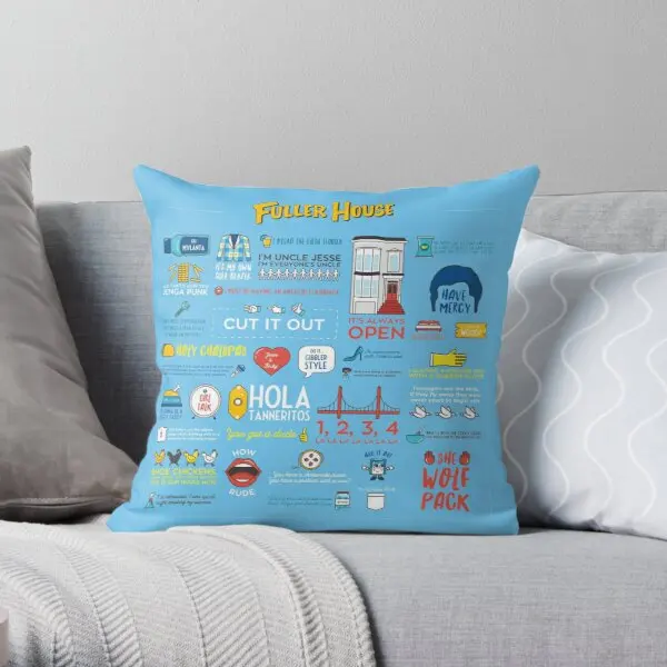 

Fuller House Quotes Printing Throw Pillow Cover Sofa Cushion Decorative Fashion Bedroom Office Wedding Home Pillows not include