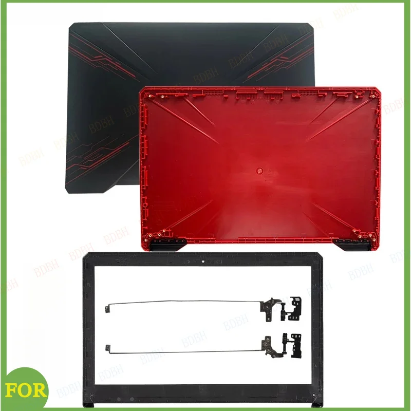 Фото НОВЫЙ пластиковый корпус для Asus FX504 FX504G FX504GD FX504GE FX80 FX80G FX80GD, задняя крышка ЖК-дисплея, передняя рамка/шарниры №1