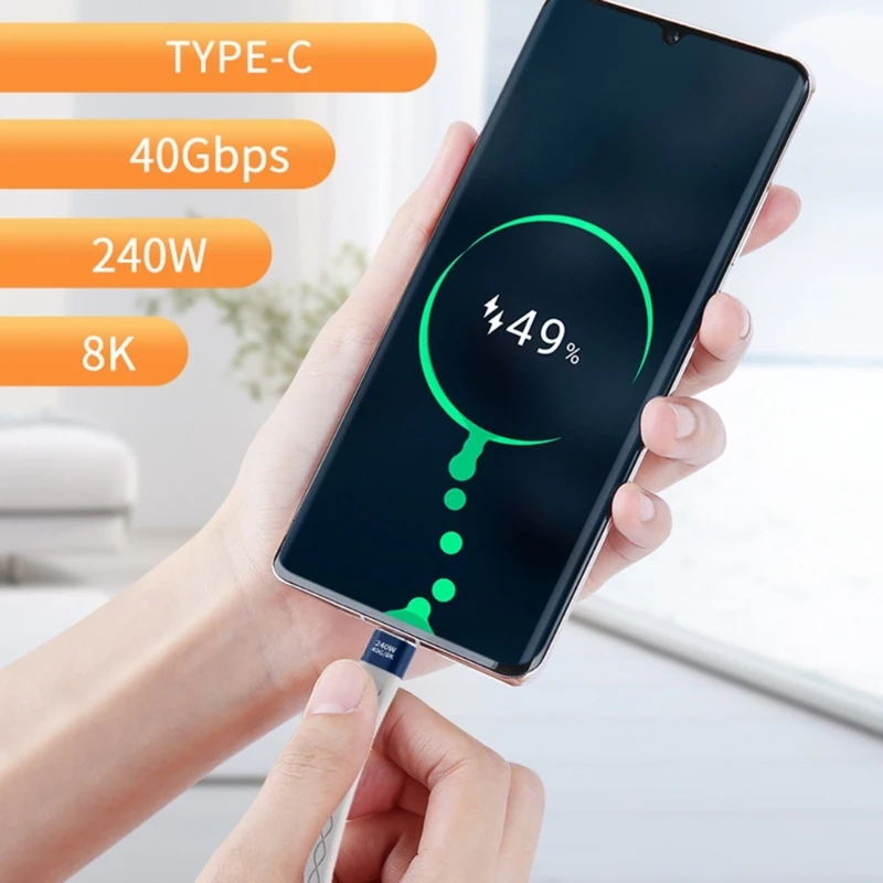 Кабель передачи данных TypeC мощность 240 Вт длина 13 см
