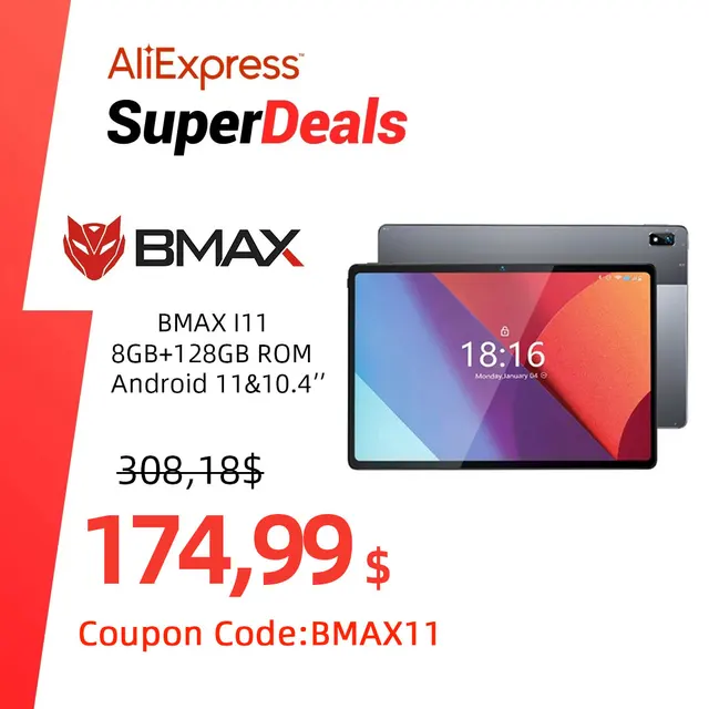 Планшет BMAX MaxPad i11 Tab 11, 8 + 128 ГБ, 10,4 дюйма, 2K, 8 ядер, Android 11, 4G, Lte 1