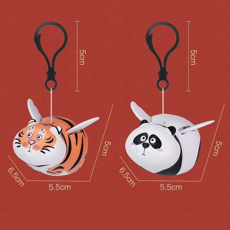 

Cute Flying Tiger Panda With Wings Keychain Pendant Anime Character Model Kawaii Children's Toy New Year Gift