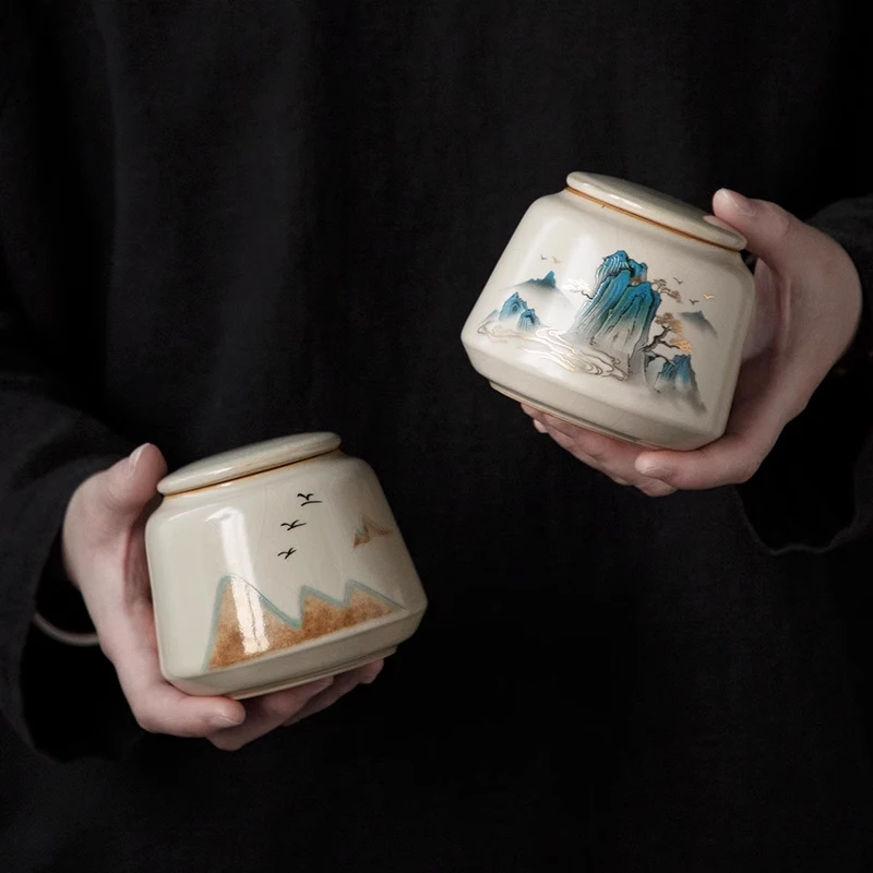 Керамический чайник Mihuang Ruyao горная живопись упаковка для красного и зеленого чая