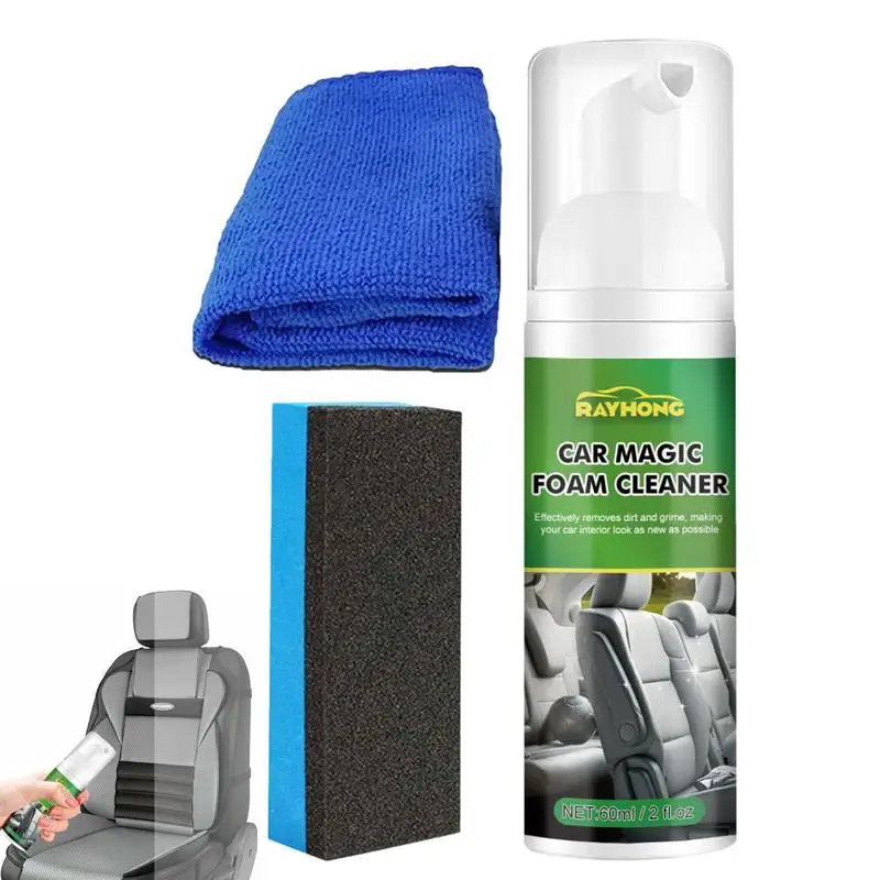 

Car Foam Cleaner Spray Car Interior Spray Cleaning Cleaner Portable Cleaning Spray Foam Cleaner Leather Decontamination For Car