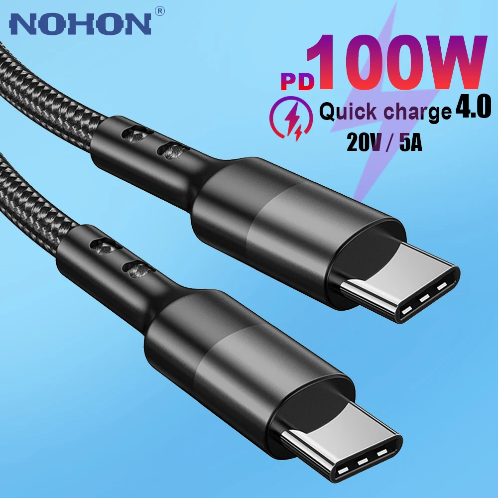 Кабель зарядный PD 100 Вт с USB C на для Samsung S10 S20 A50 A51 A71 Xiaomi mi Redmi Note 8 9 10 - Цена: 326.95