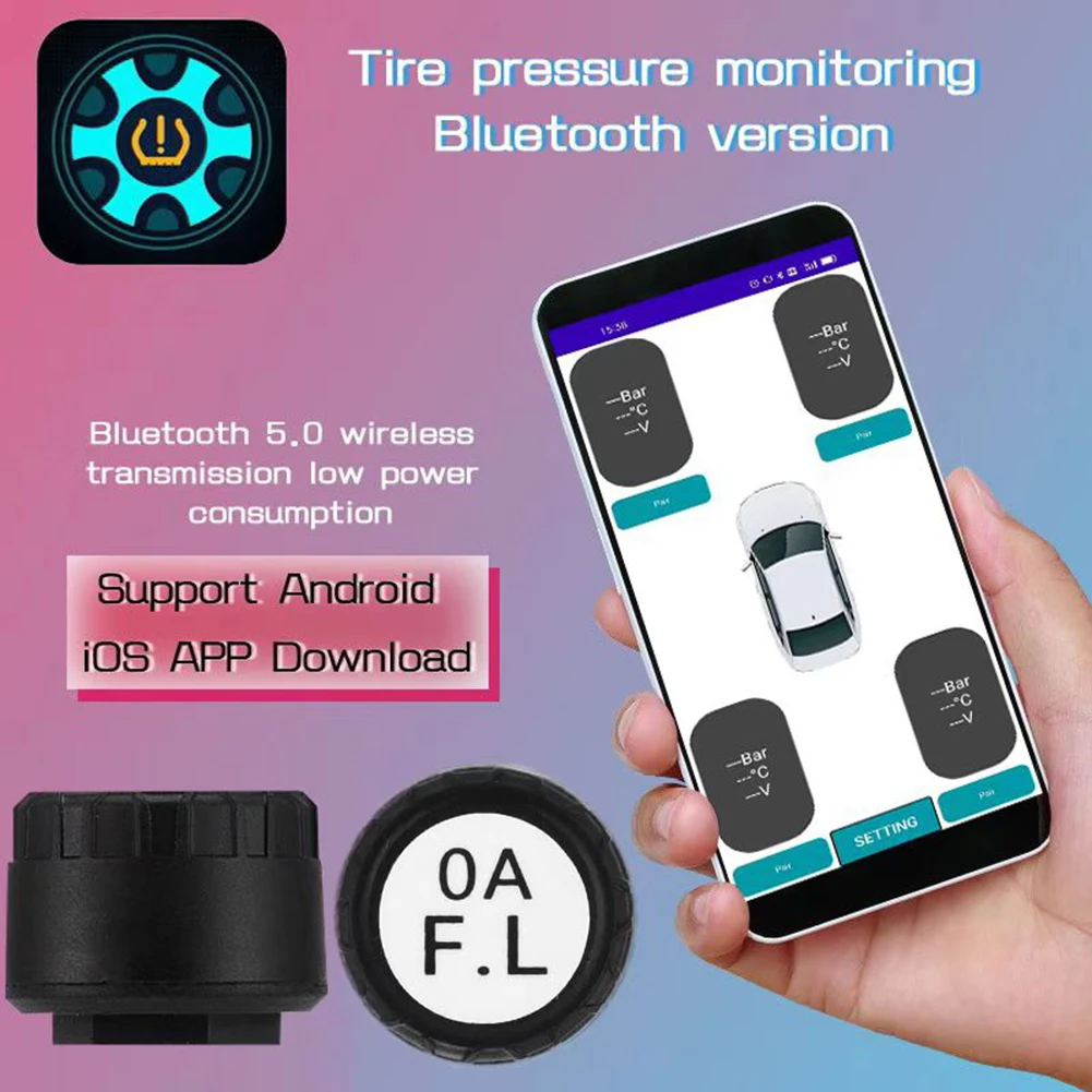 Датчик давления в шинах 2 шт. беспроводная система контроля для мотоциклов TPMS