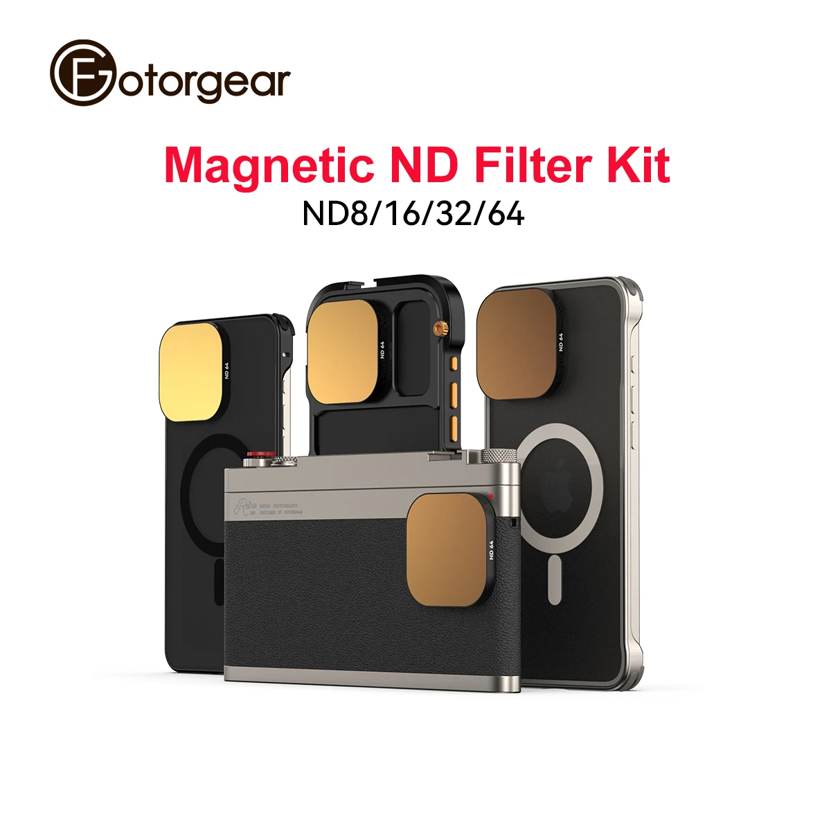 Набор квадратных магнитных фильтров Fotogear ND8/ND16/ND32/ND64