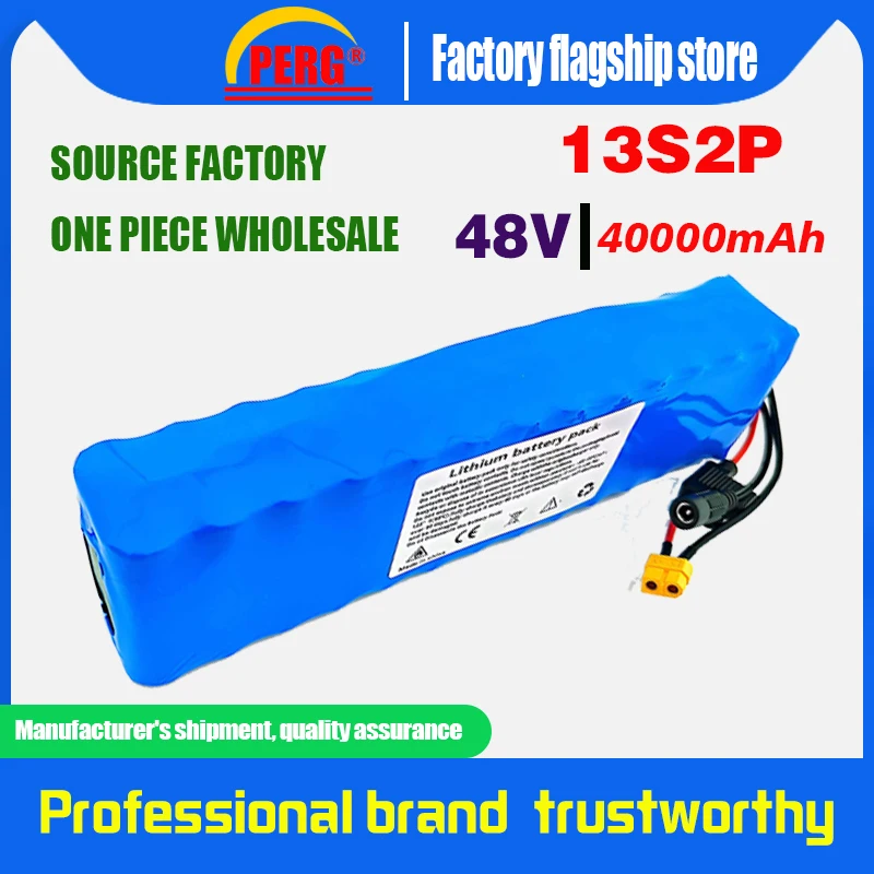 

New Battery 48v 40Ah 18650 Lithium Ion Battery Pack 13S2P Bike Conversion Kit Bafang 1000w and 54.6V 2A Charger
