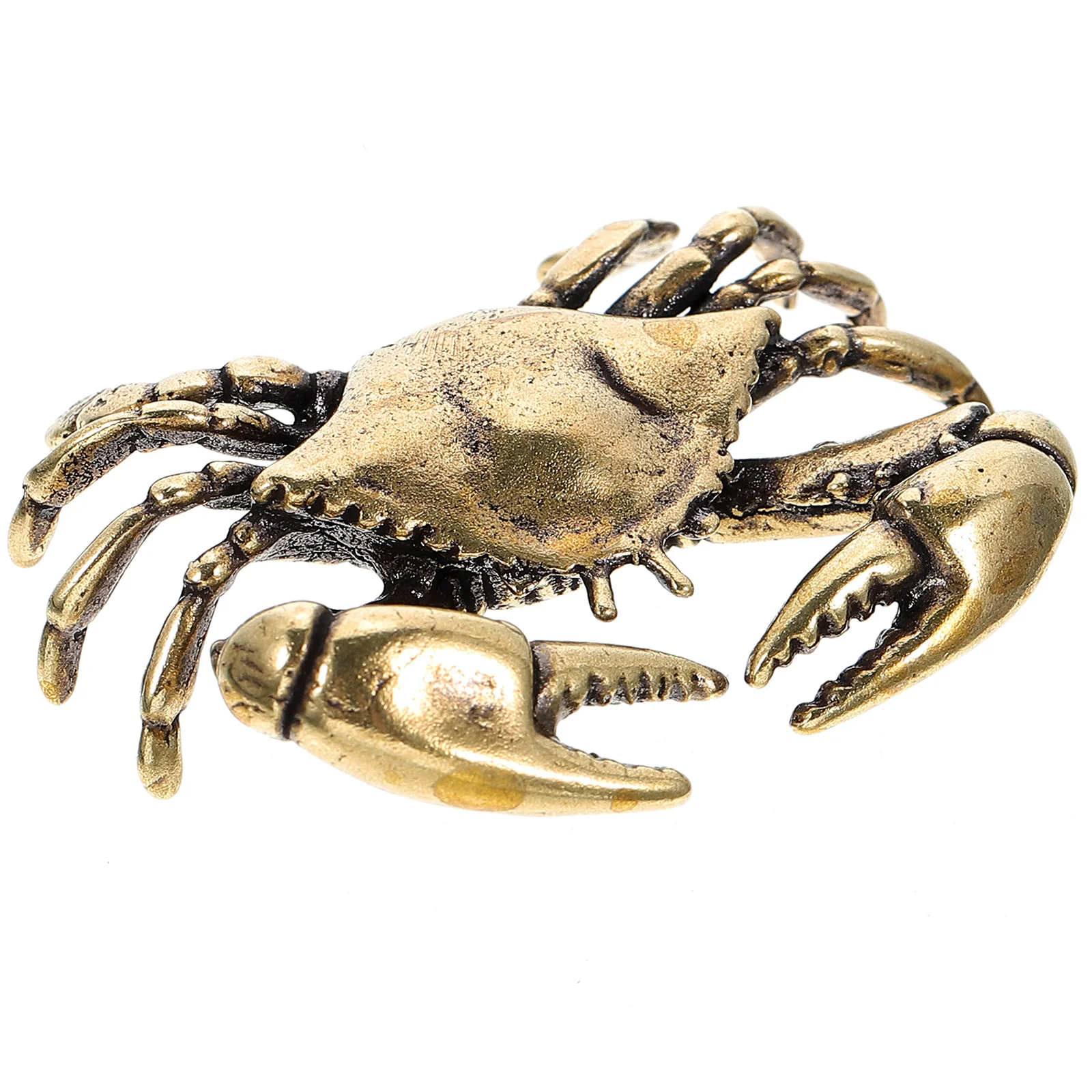 

Crab Figurine Animal Sculpture Statue Brass Ornament Decor Mini Tea Desktop Wealth Copper Chinese Figurines Miniature Home Pet
