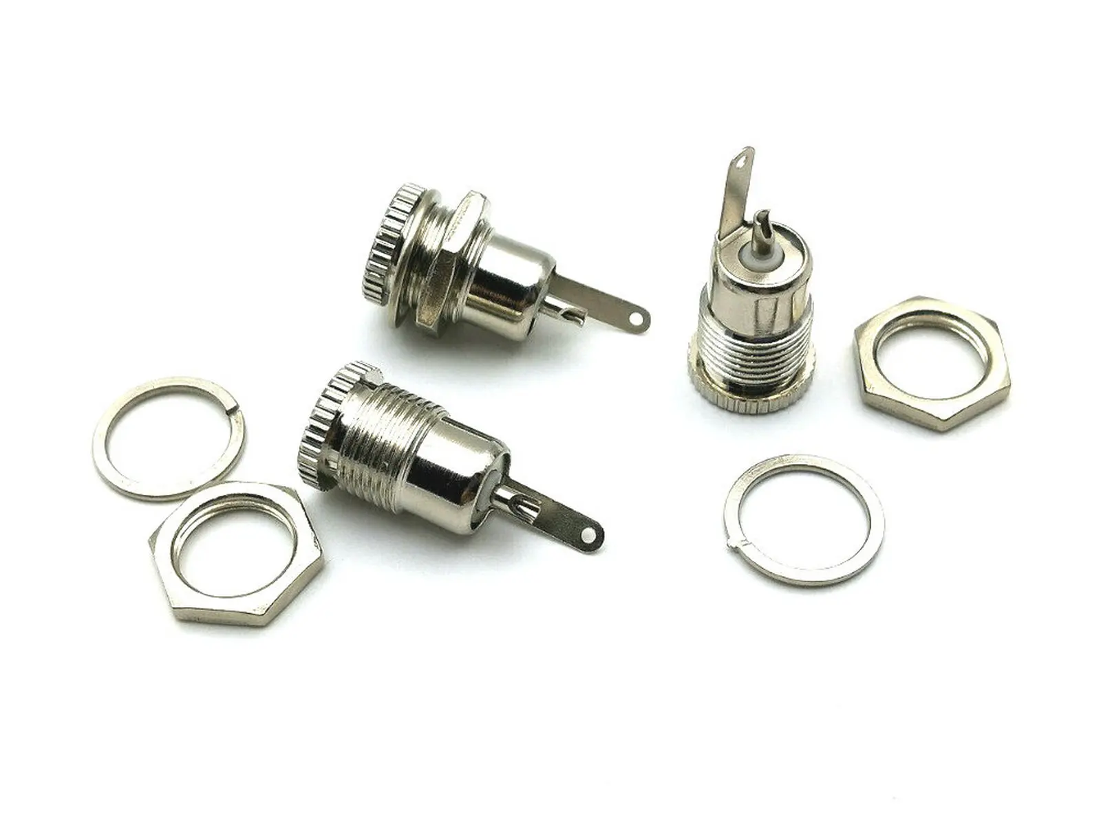 100 шт. латунный разъем питания 5 мм 2 гнездовой постоянного тока - купить по