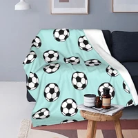 football knitted blanket fleece soccer balls sports super warm throw blankets for bedroom sofa bed rug 09