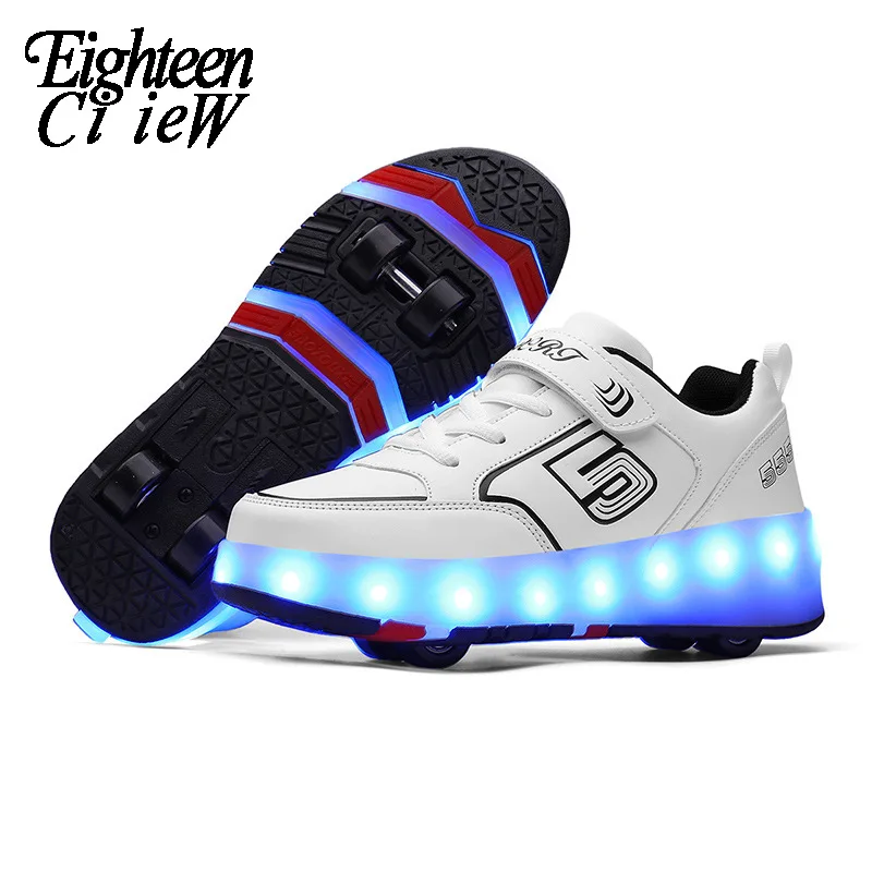 

Size 29-43 Roller Sneakers Children's Shoes for Girl Waterproof and Wear-Resistant Glowing Sneakers for Girl deportivas niña