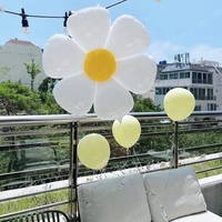 235pcs white daisy flower foil balloons helium ball hot photo props hawaiian theme kids birthday party decor baby shower