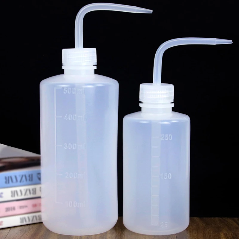 

250/500ml Capacity Tattoo Wash Clear White Plastic Green Soap Squeeze Bottle Laboratory Measuring Bottle