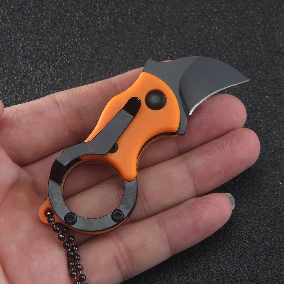 

Stainless Steel Unboxing Mini Folding Knife CS GO Portable Small Blade Portable Keychain Small Hanging Outdoor Camping EDC Knife