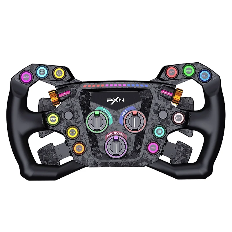 Игровой руль PXN GT ONE для гоночного симулятора GT Plate Formula F1 с быстросъемными карбоновыми лепестками и настраиваемыми кнопками, игровые подарки (art.: 3920db9fb4375) - 3920db9fb4375