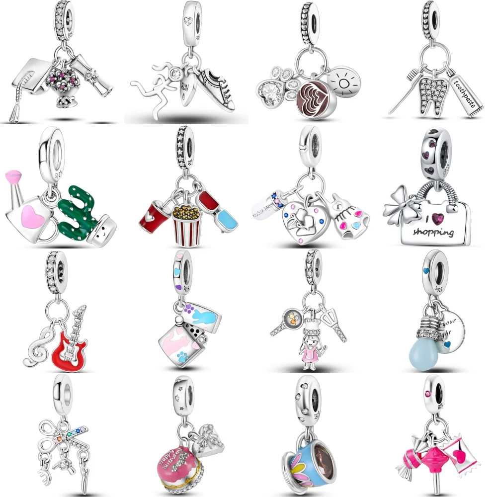Бусины-шармы для браслетов Pandora S925 из серебра 925 пробы
