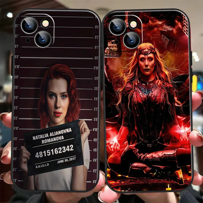 

Marvel Scarlet Witch Black Widow for Apple iPhone 13 12 Pro Max Mini 11 Pro X XR XS Max 6 6S 7 8 Plus Se2 Phone Case