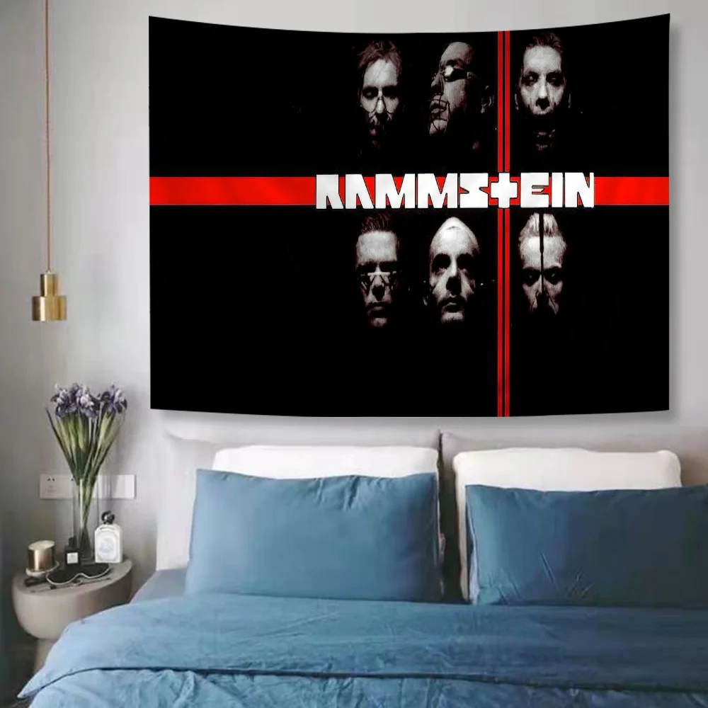 R-Rammstein Cartoon Tapestry For Living Room Home Dorm Decor INS