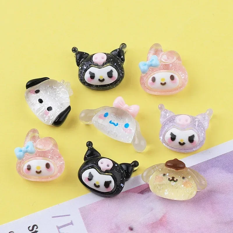 Sanrio Kuromi Cinnamoroll миниатюрный узор с плоской задней частью аппликация орнамент