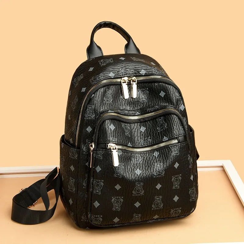 Водонепроницаемый рюкзак для женщин модный дорожный ранец из искусственной кожи