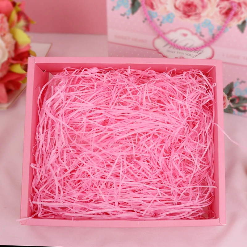 

20g Colorful Shredded Crinkle Paper Raffia Candy Boxes DIY Gift Box Filling Material Tissue Party Gift Packaging Filler Decor