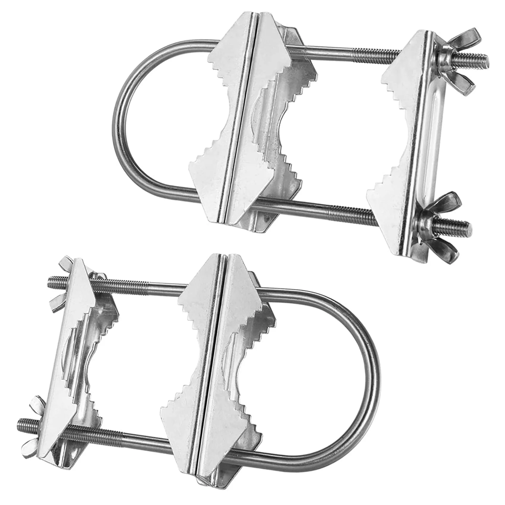 

Double Antenna Mast Clamp V Jaw Block with U Bolts Heavy Duty Anti-Rust Mast to Mast Mount Bracket Kit for TV,CB,Ham