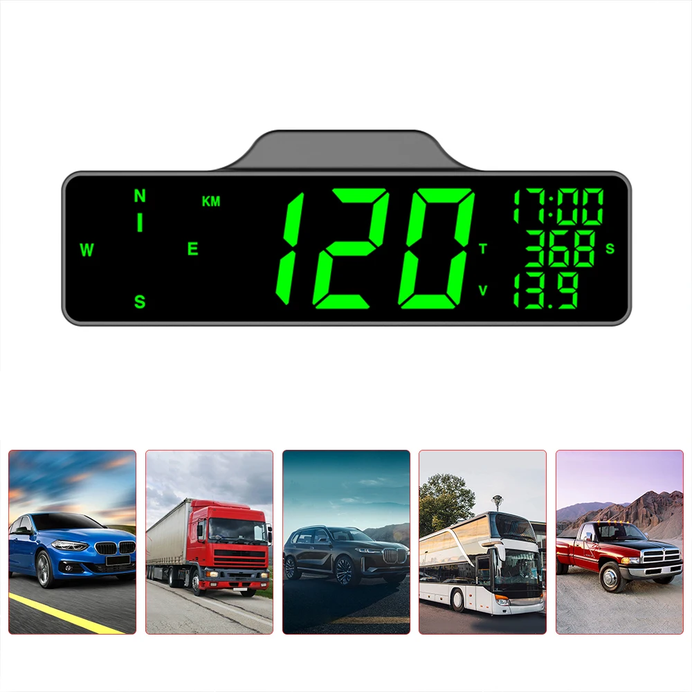 

Универсальный Автомобильный GPS HUD усталость Вождение превышение скорости Сигнализация Цифровой Автомобильный спидометр умные гаджеты дис...