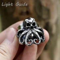 2022 new mens 316l stainless steel rings retro charm octopus skull ring gothic punk animal fashion jewelry gifts free shipping