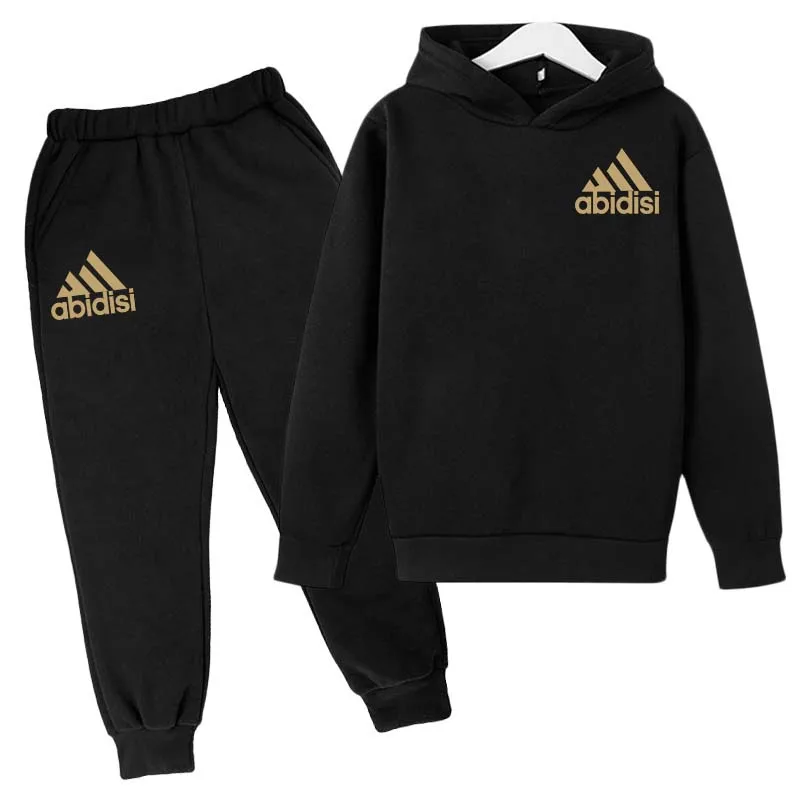 

Spring and Autumn New Boys Fashion Hoodie + Jogging Pants 2-piece Hooded Sweater Pullover Sportswear Suit Casual Sportswear 4-14