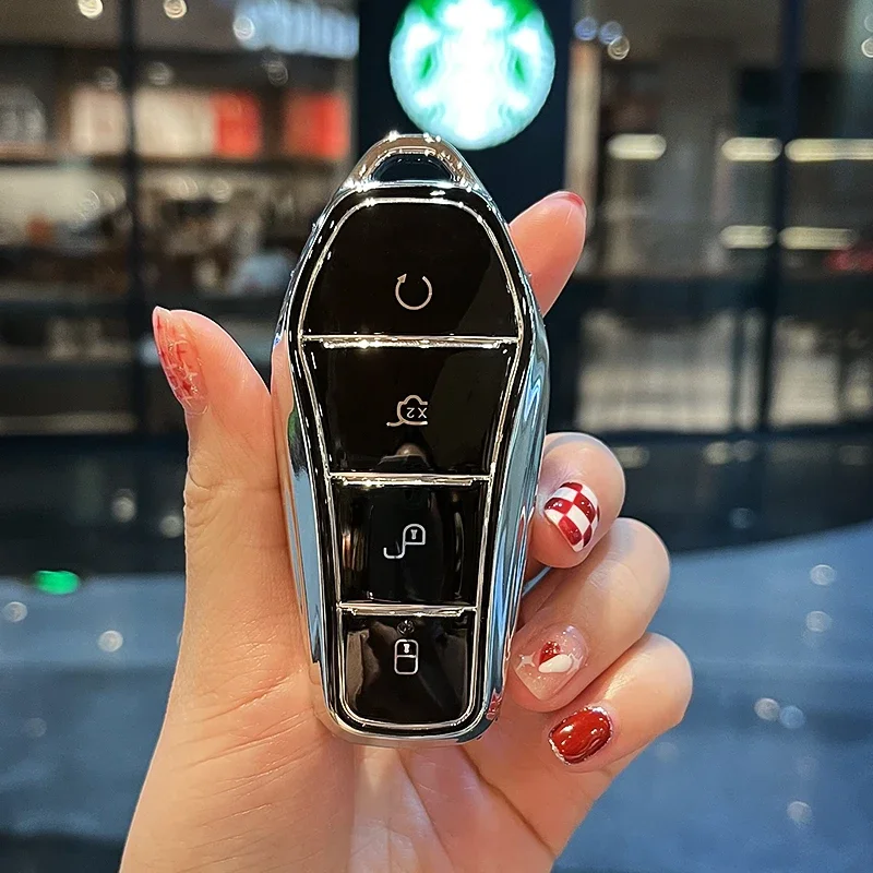 Фото Мягкий чехол из ТПУ для автомобильного смарт-ключа для BYD Song PRO Han EV Max Tang DM 2018 Qin PLUS, защита без ключа, автомобильный брелок, аксессуары №5