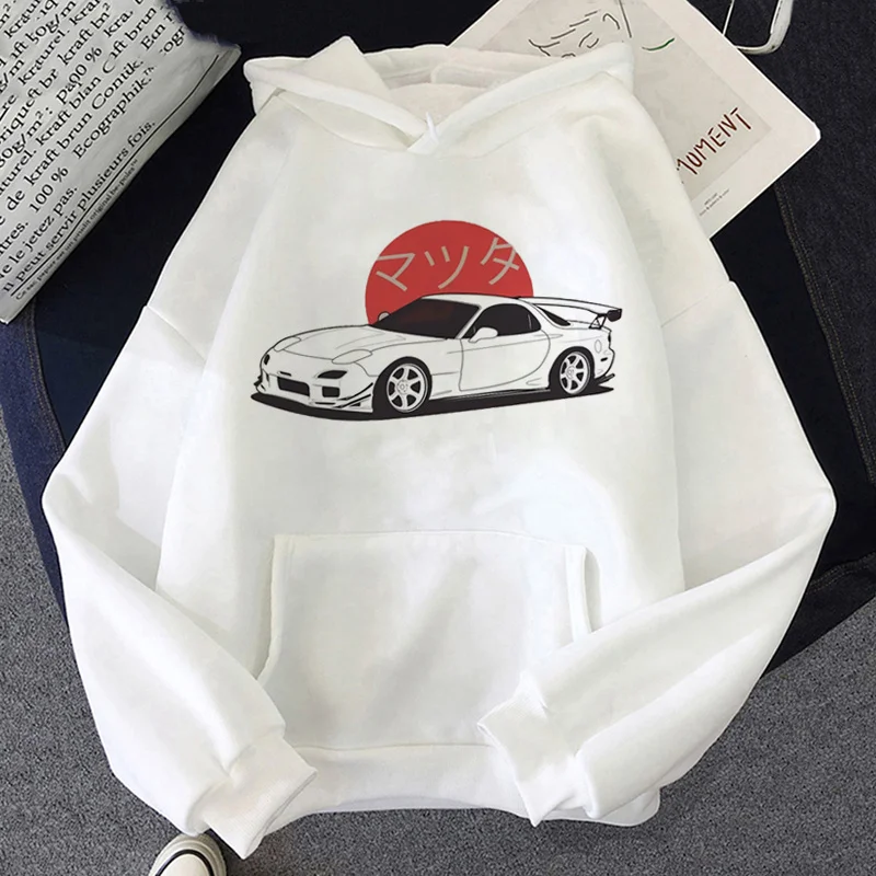 

initial d hoodies male vintage printed streetwear male hoddies printed