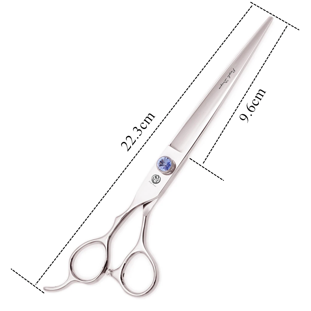 Ножницы для стрижки волос / ножи 7" 7,5" левая рука Фиолетовый дракон JP 440C 8003# Для грумера парикмахера Высокое качество 8003.