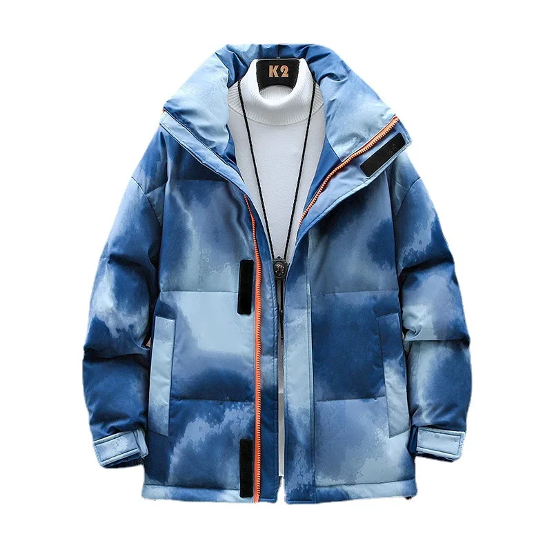 Down Jacket Men's Winter New Style Versatile Trend Handsome Light Thin Loose Heavyweight Warm Couple Coat