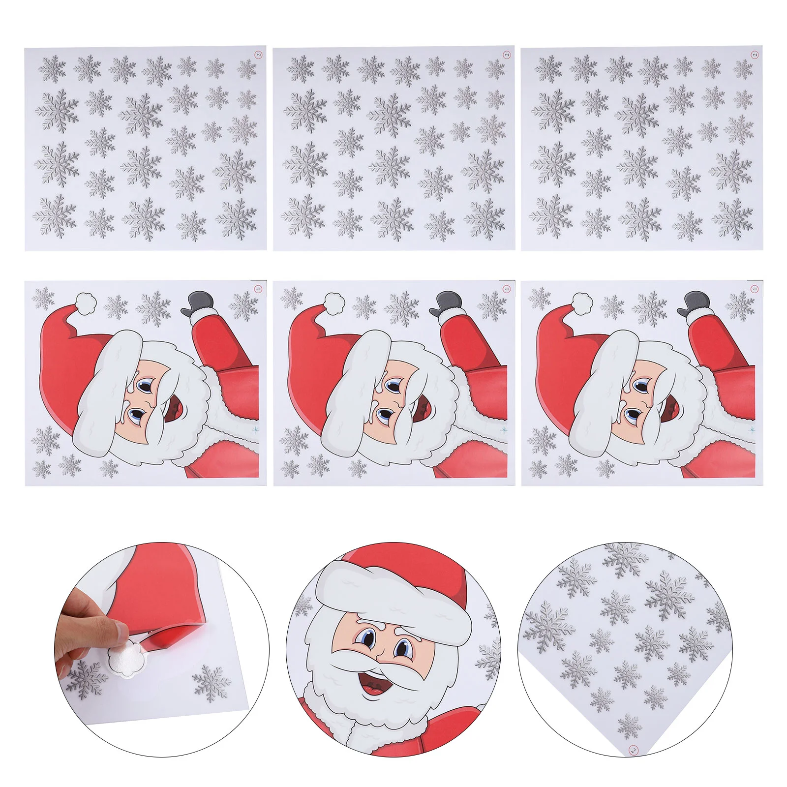 

Stickers Decals Christmaswindow Wall Shop Delicate Festive Snowman Face Sticker Bottle Cartoon Fridge Party